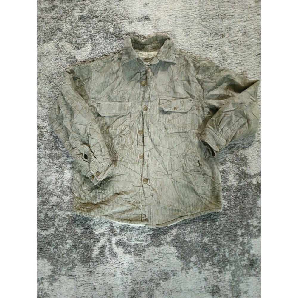 Vintage High Sierra Size L Corduroy Button Up Shirt Jacket  Fleece Lined Barn